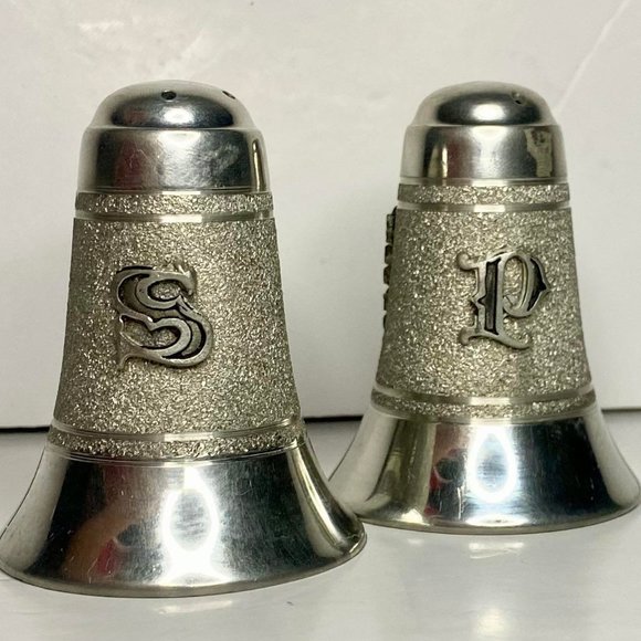 Vintage Pair Fema Stainless Steel Salt And Pepper Shakers Bolivia - Picture 2 of 3